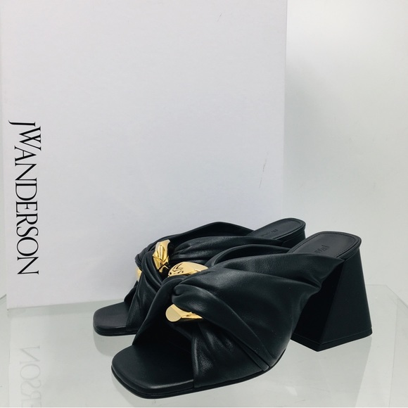 J. W. Anderson Chain Link Heel Mule Black Napa Size EU 39  US 9 Medium - Picture 3 of 16